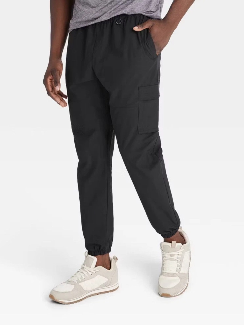 all in motion Black Cargo Jogger with Elastic Cuffs